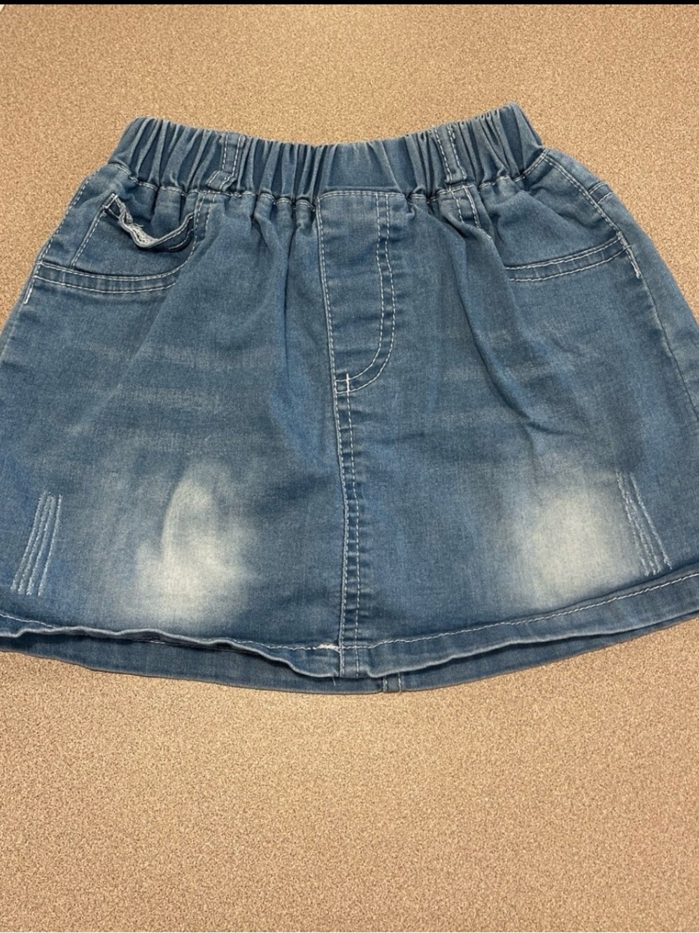 Girls Elastic-Waist Denim Skirt - size 5